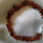 Bransoletka z naturalnego bursztynu,srebro - Bransoletka z zapięciem