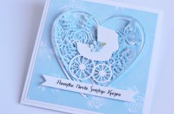 Błękitna pamiątka Chrztu Św. dla chłopca