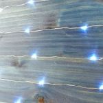 Niebieska, drewniana choinka-50 led - 