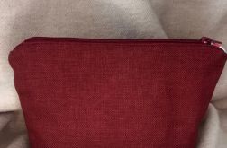 Kosmetyczka materiałowa solidna, stylowa ,praktyczna, bordowa..