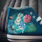 NA ZAMÓWIENIE malowane trampki Alicja - prezent dla nastolatki