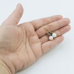 Kolczyki jadeit, hematyt stal chirurgiczna pozłacana - Kolczyki jadeit, hematyt stal chirurgiczna pozłacana