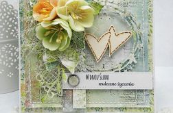 Serca dwa - kartka z pudełkiem