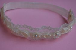 Opaska niemowlęca - Diadem w złamanej bieli