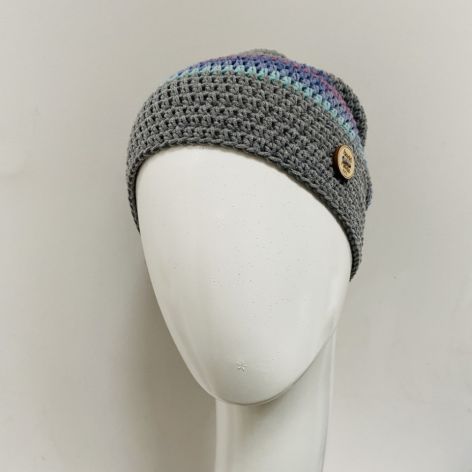 Czapka przejściowa cienka beanie smerf bawełna 2