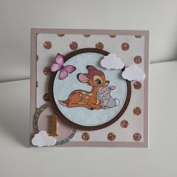 Kartka na Roczek urodziny Jelonek Bambi III