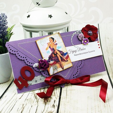 Kartka na 40 urodziny- fajnej babce