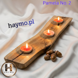 Świecznik dąb sękowy żywica Pamela No. 2