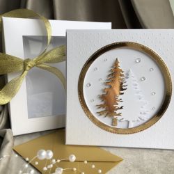 Kartka w pudełku! Voucher! Opakowanie świąteczne! Duży format!