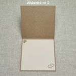 Kartka ślubna w pudełku, drewno, kraft GW1MP1 - wkładka na życzenia nr 2