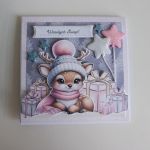 Kartka świąteczna Boże Narodzenie renifer z prezentami - Kartka świąteczna Boże Narodzenie renifer z prezentami