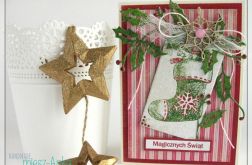 Kartka świąteczna ze skarpetą 6