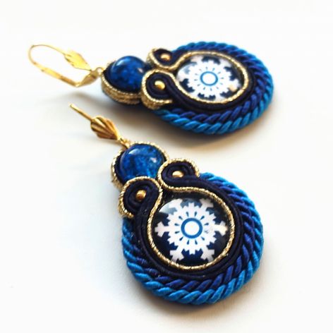 Snowstar kolczyki sutaszowe