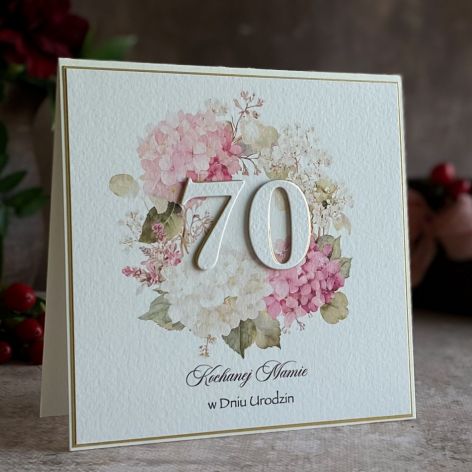 Kartka na 70 urodziny z personalizacją BH 75