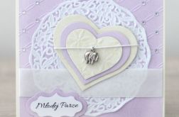 Kartka ślubna - słonik na szczęście KS110