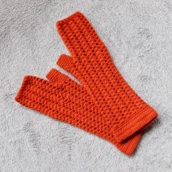 Rękawiczki-mitenki ażurowe