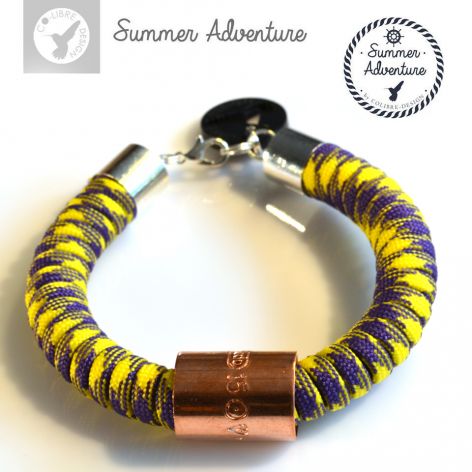 Bransoletka SUMMER ADVENTURE - model Purple&Yellow