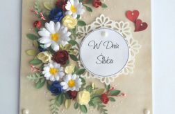 Kartka ślubna w stylu folk