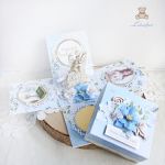 Exploding box komunijny "Blue Roses" GOTOWY - 