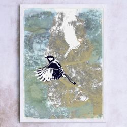 Ptaki I, plakat sygnowany, B2 70x50 cm