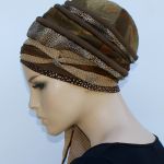 lekki turban NUTTY - wiązanie z boku głowy
