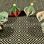 Bombka origami diament świąteczne motywy 4 sztuki - 3