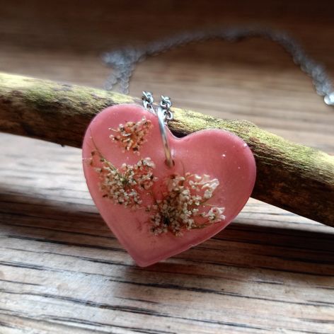 Komplet wisiorek i kolczyki - Koperkowe Love