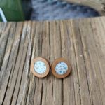 Drewniane kolczyki z zimowym motywem - 2