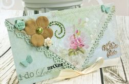 Kartka ślubna- miętowe wspomnienia