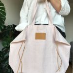 Pojemna torba plażowa z grubej bawełny w różowym kolorze. - 