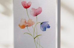 Kwiaty 2-akwarela formatu 32/24 cm .