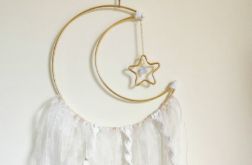 Zawieszka na ścianę księżyc | Boho dekoracja