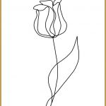 "Tulipan" grafika autorska minimalistyczna - Minimalizm