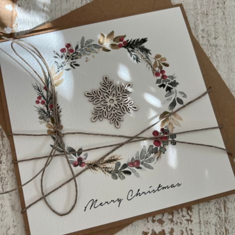 Kartka świąteczna na Boże Narodzenie bilet do prezentu