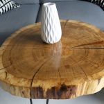 Stolik plaster drewna dąb żywica - 