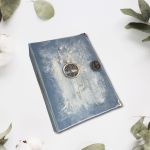 Niebieski notes album glamour ręcznie robiony - księga gości weselnych niebieska