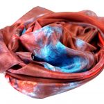 Ręcznie barwiony szal jedwabny /184/ - szalik dla kobiet