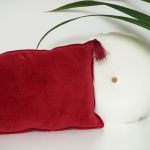 Poduszka okrągła śmietankowa-welur bawełniany - poduszka w zestawieniu z innymi produktami