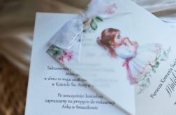 Zaproszenie na I Komunię Świętą z kalką wzór 9