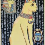 Papirus, Egipski Kot, Obraz 30x40 cm, Oryginalny 100%, Egipt, papier papirusowy 11 - 