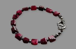 Bransoletka z surowych naturalnych rubinów