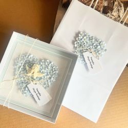 070,kartka w pudełku na chrzest św. z torebką