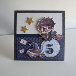 Kartka urodzinowa ręcznie robiona Harry Potter 