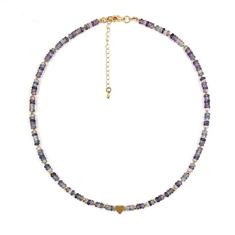 Naszyjnik z fluorytów.