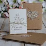 Oryginalna kartka rustykalna na ślub zestaw 2 - torebka prezentowa na ślub