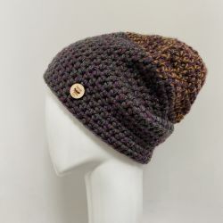 Gruba czapka beanie smerf kolorowa szydełkowa 3