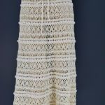 Szydełkowa spódnica  kolor ecru falbankami - na lato