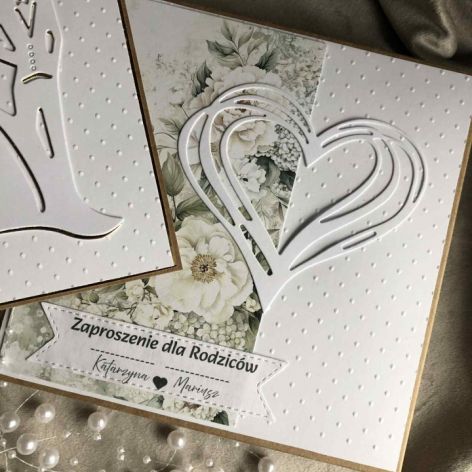 Zaproszenie ślubne dla rodziców w pudełku.