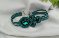 Bransoletka soutache sutasz szmaragdowa