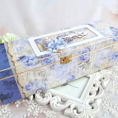 Ślubna skrzynka do wina i kartka 1043